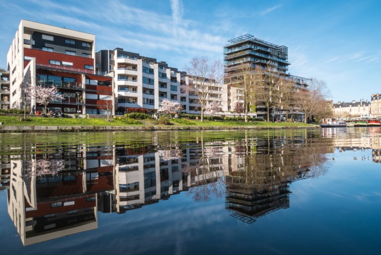 Prevalaye quay from Vilaine river in Rennes